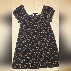 Floral Black Dress
